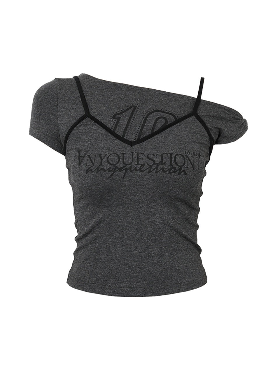 ANYQUESTION_Spliced_Faux_Halter_Twisted_Crop_Letter_Women&