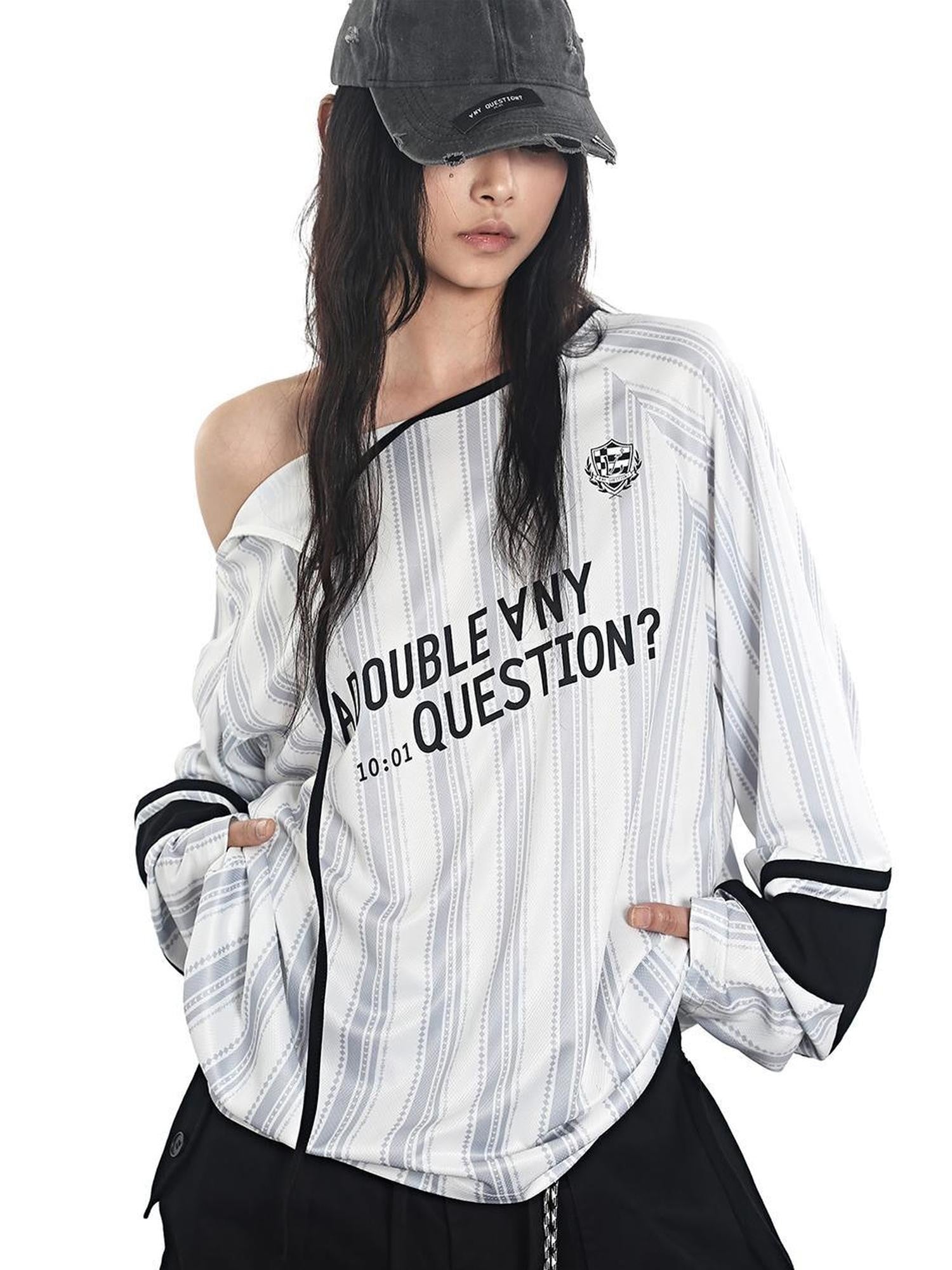 ANYQUESTION Striped Colorblock Tie Convertible Women&