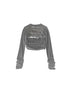 ANYQUESTION_Two_Tone_Gray_White_Printed_Ruched_Slim_Fit_Women&