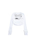 ANYQUESTION_Two_Tone_Gray_White_Printed_Ruched_Slim_Fit_Women&