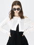 ANYQUESTION_White_Lightweight_Seam_Detail_Single_Button_Women&