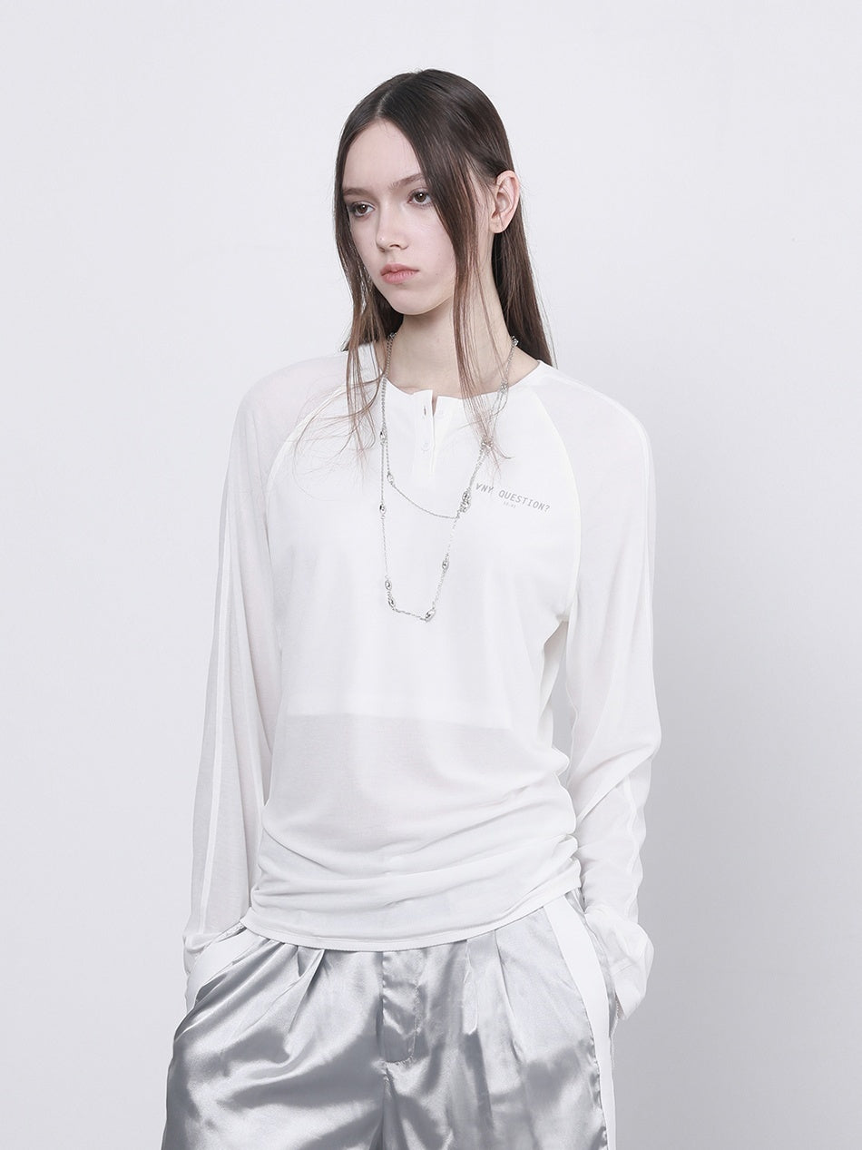 ANYQUESTION_White_Semi_Sheer_Double_Layer_Letter_Print_Women&