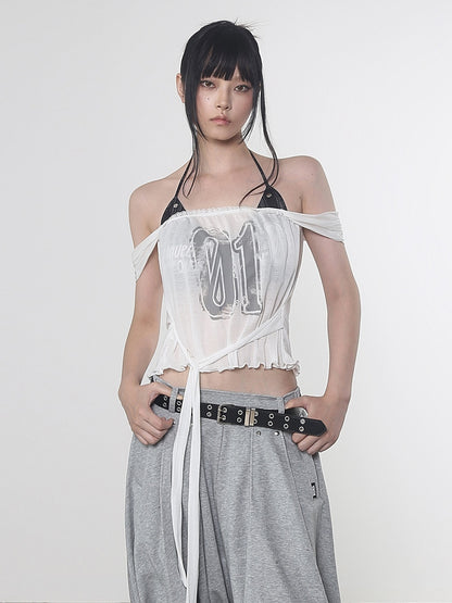 ANYQUESTION_White_Semi_Sheer_Printed_Tie_Front_Loose_Sleeveless_Women&