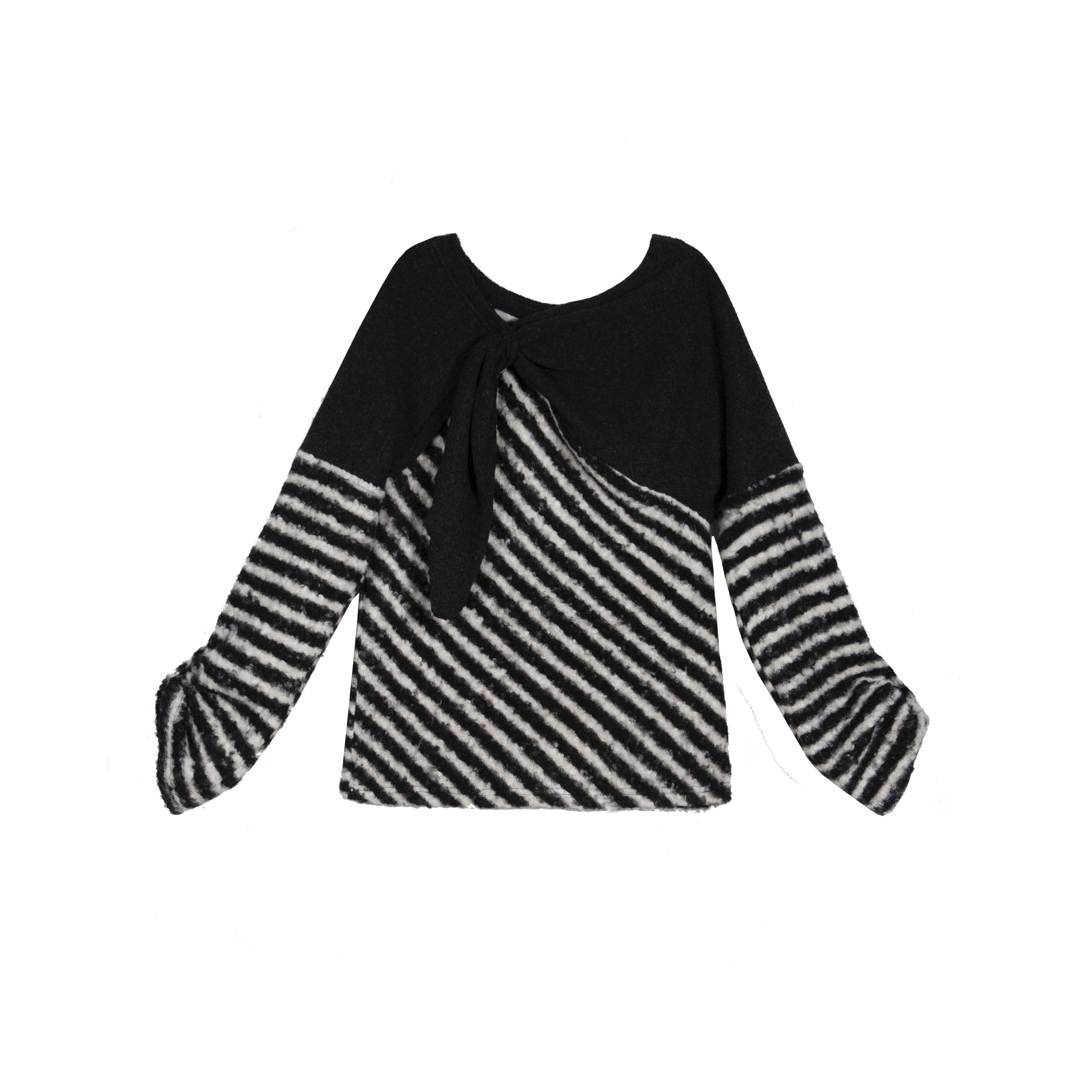 ARIADNAw_Contrast_Stripe_Off_Shoulder_Punk_Women&