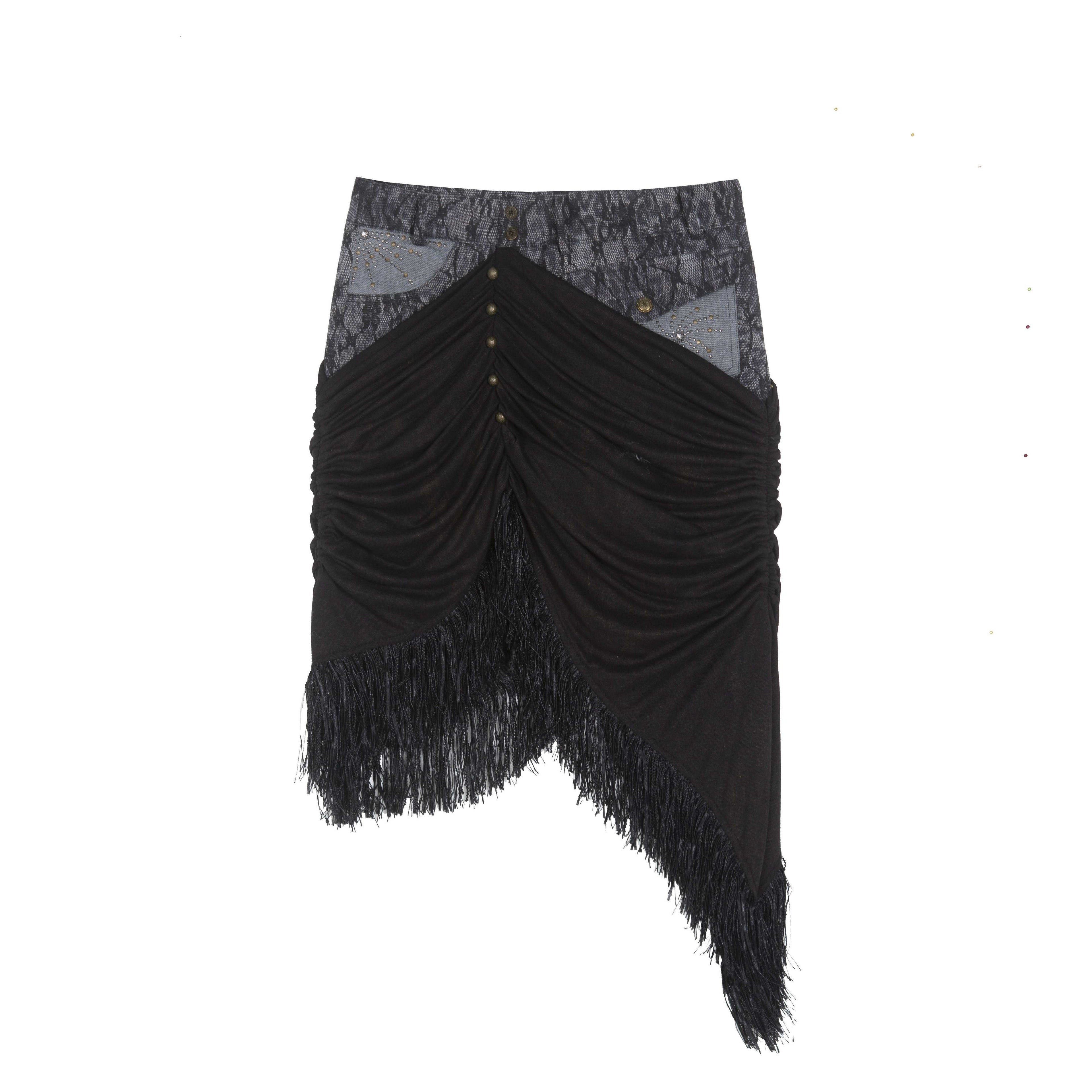 ARIADNAw_Dark_Gothic_Asymmetrical_Knit_Patchwork_Drawstring_Low_Waist_Women&