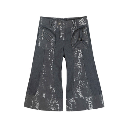 ARIADNAw_Dark_Punk_Printed_Pockets_Button_Low_Waist_Micro_Flare_Women&