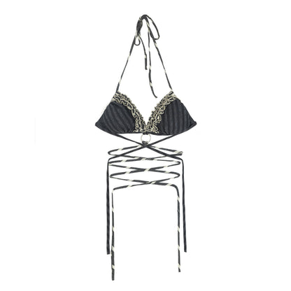 ARIADNAw_Gray_Black_Ruched_Colorblock_Ruffle_Triangle_Women&