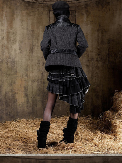 ARIADNAw Lace Up Biker Punk Retro Women&