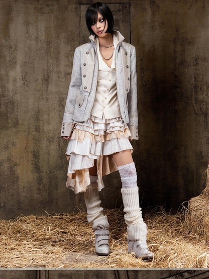 ARIADNAw Lace Up Biker Punk Retro Women&