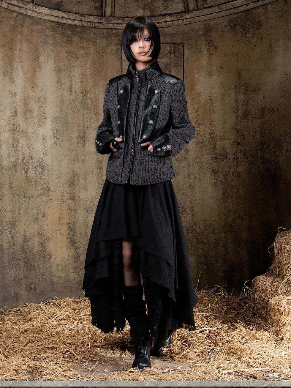 ARIADNAw Lace Up Biker Punk Retro Women&