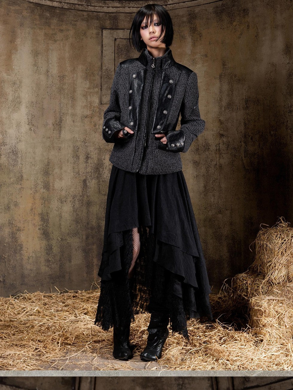 ARIADNAw Lace Up Biker Punk Retro Women&