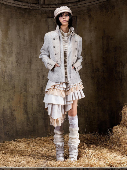 ARIADNAw Lace Up Biker Punk Retro Women&