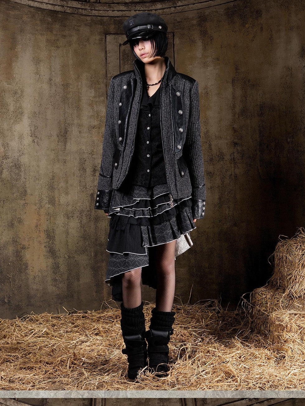 ARIADNAw Lace Up Biker Punk Retro Women&