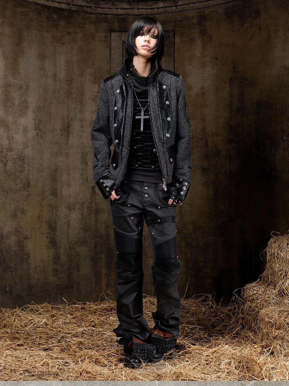 ARIADNAw Lace Up Biker Punk Retro Women&
