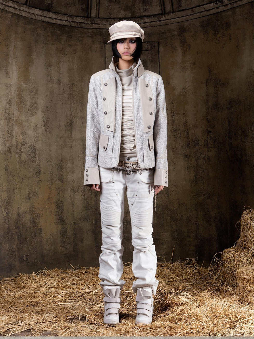 ARIADNAw Lace Up Biker Punk Retro Women&