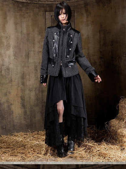 ARIADNAw Lace Up Biker Punk Retro Women&