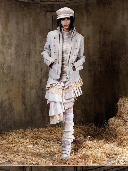 ARIADNAw Lace Up Biker Punk Retro Women&