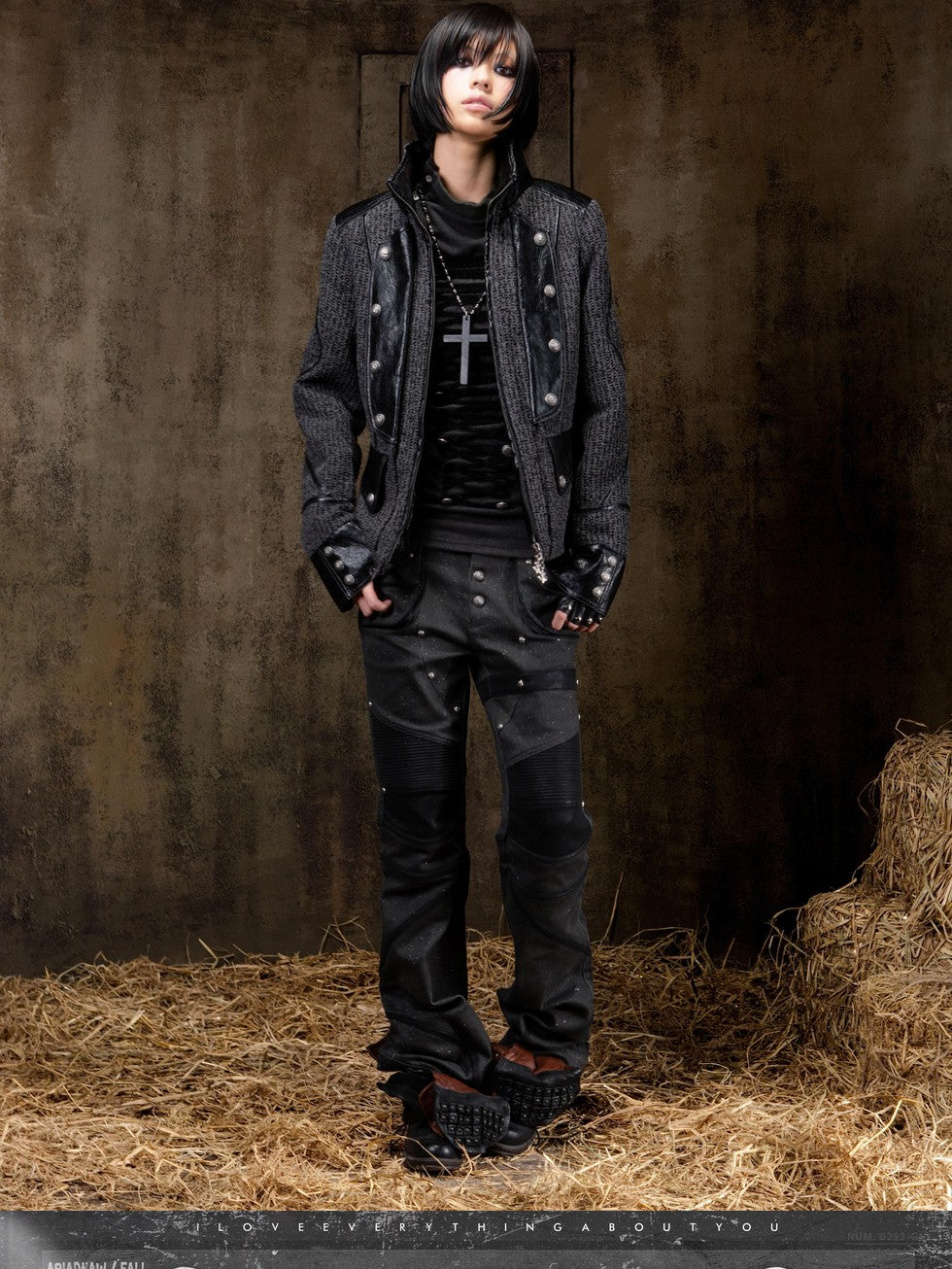 ARIADNAw Lace Up Biker Punk Retro Women&