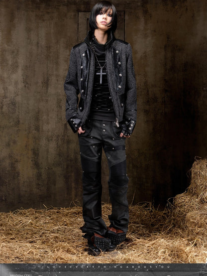 ARIADNAw Lace Up Biker Punk Retro Women&