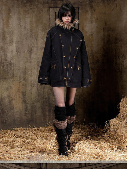 ARIADNAw Lace Up Single Breasted Regal Punk Vintage Long Sleeve Women&