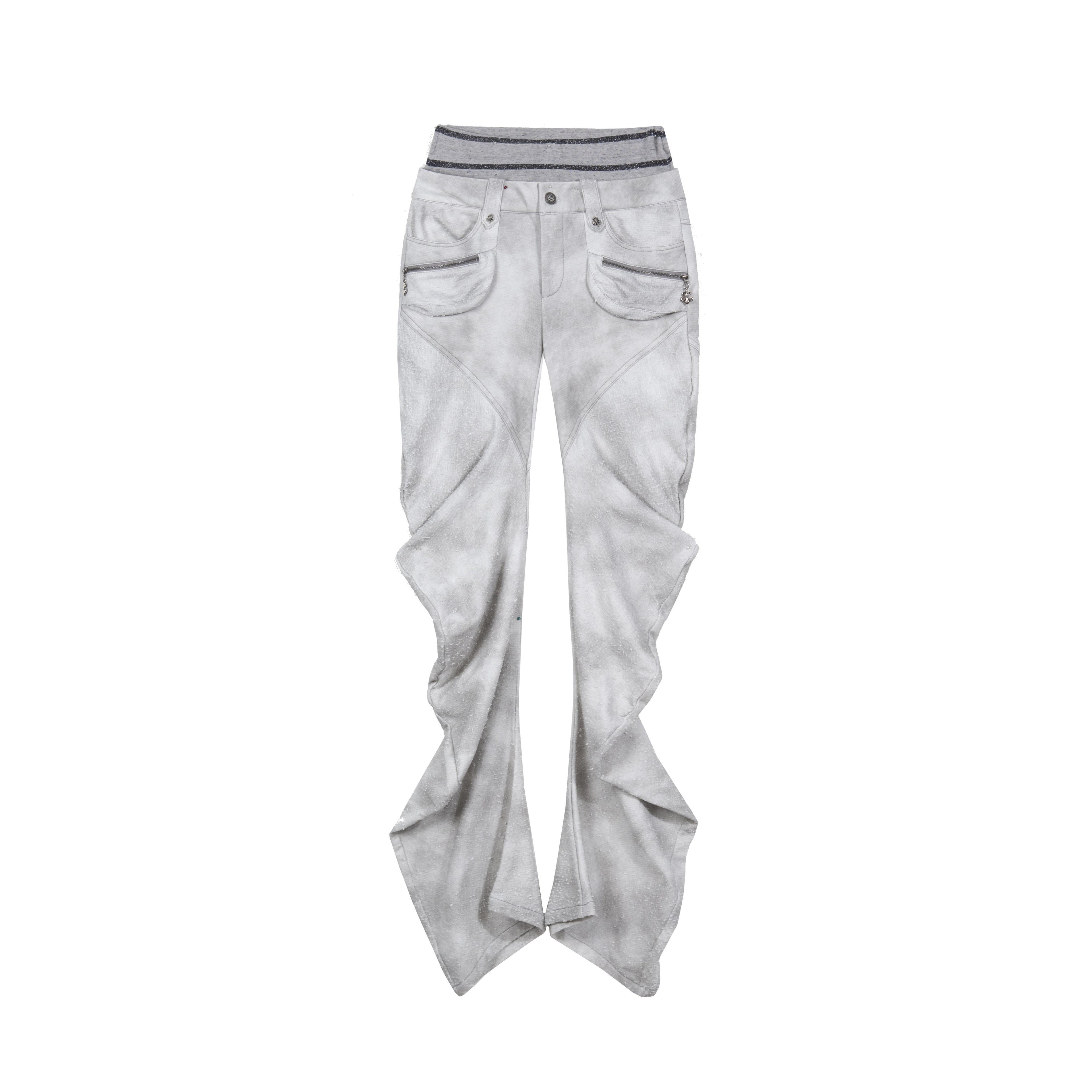 ARIADNAw_Light_Gray_Low_Waist_Button_Fly_Punk_Micro_Flare_Bell_Bottom_Unisex_Sweatpants_MISSTT