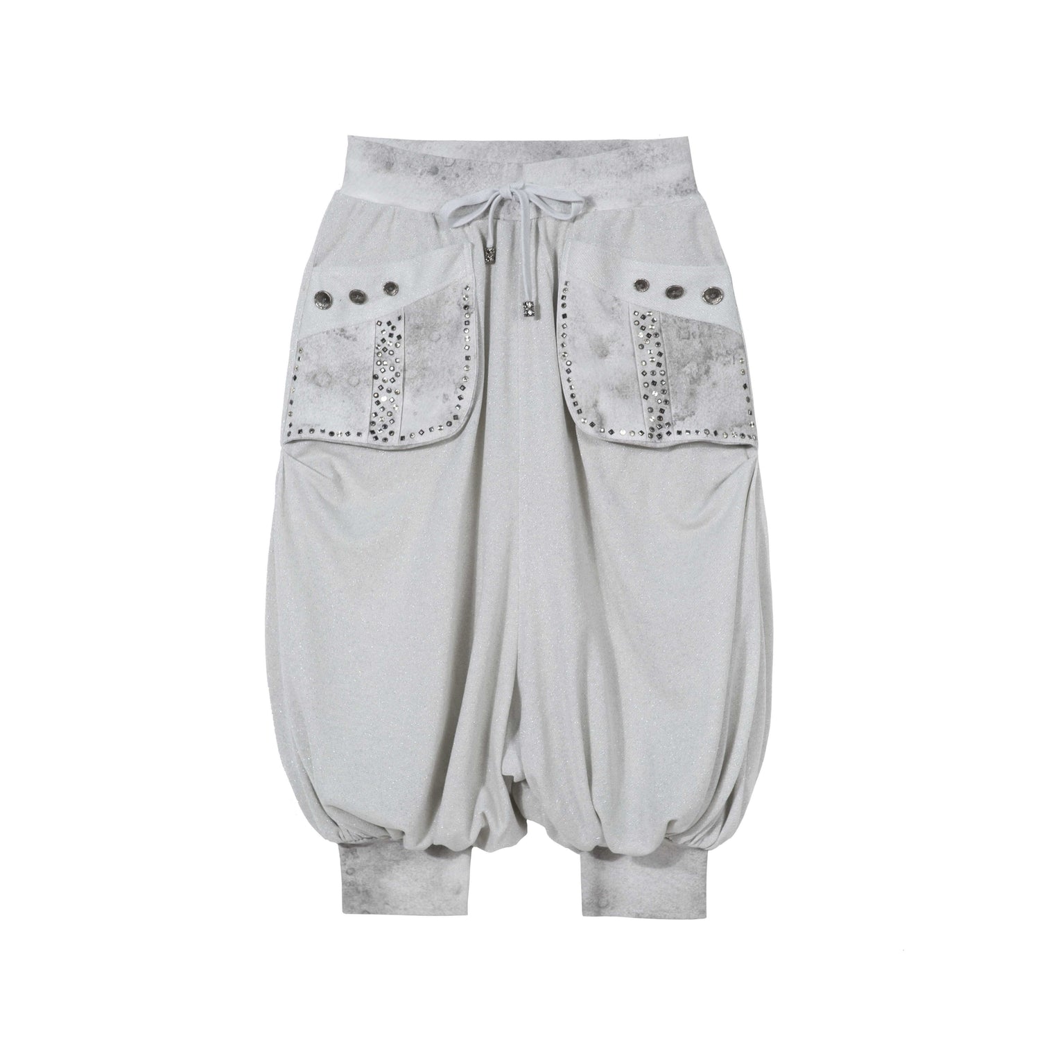 ARIADNAw_Light_Gray_Retro_Punk_Drop_Crotch_Big_Pocket_Rhinestone_Women&