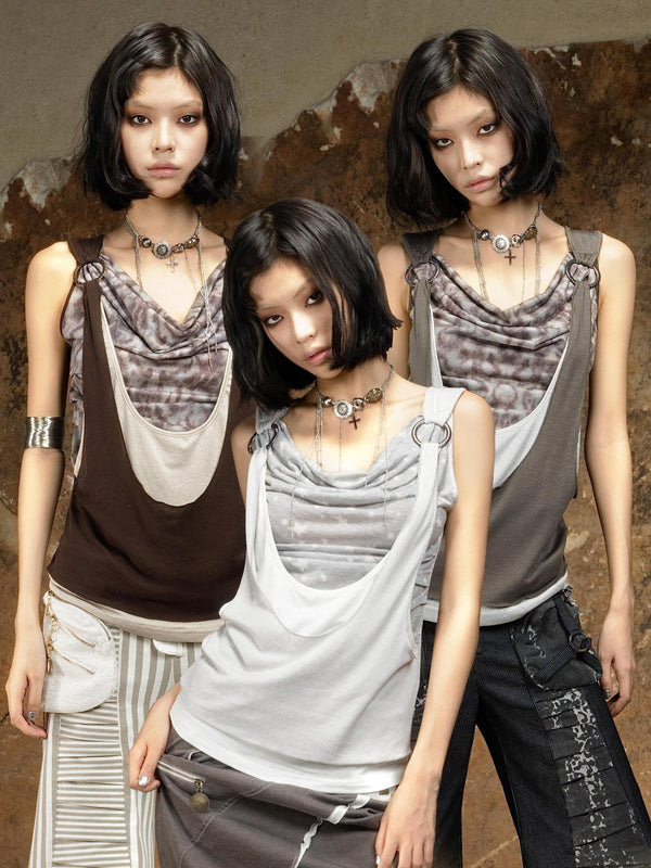 No Padding Polo Collar Longline Layering Camisole Women Tank Tops