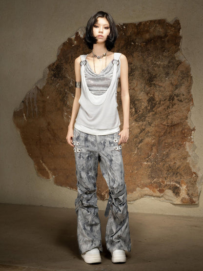ARIADNAw No Padding Polo Collar Longline Layering Camisole Women Tank Tops