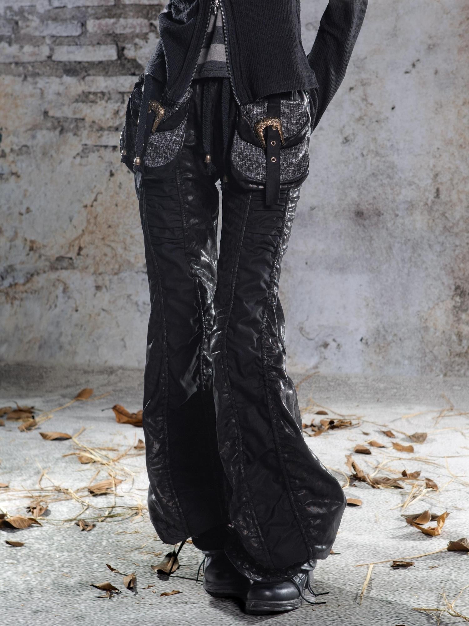 ARIADNAw Pleated Spliced Rock Drawstring Lantern Convertible Women&