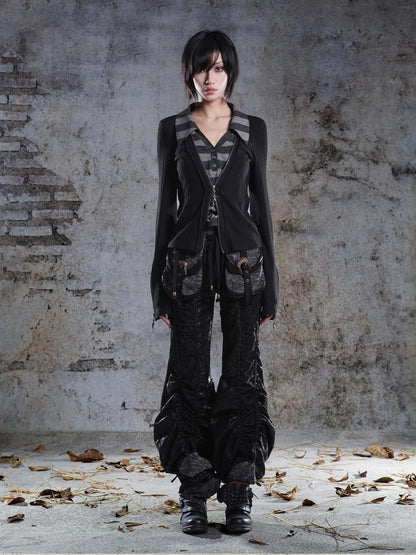 ARIADNAw Pleated Spliced Rock Drawstring Lantern Convertible Women&