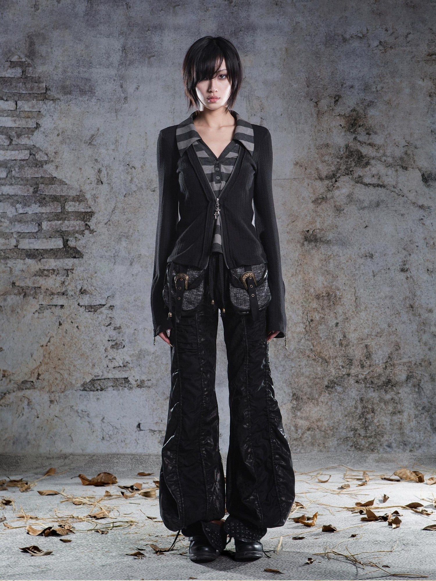 ARIADNAw Pleated Spliced Rock Drawstring Lantern Convertible Women&
