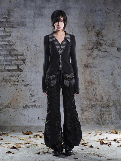 ARIADNAw Pleated Spliced Rock Drawstring Lantern Convertible Women&