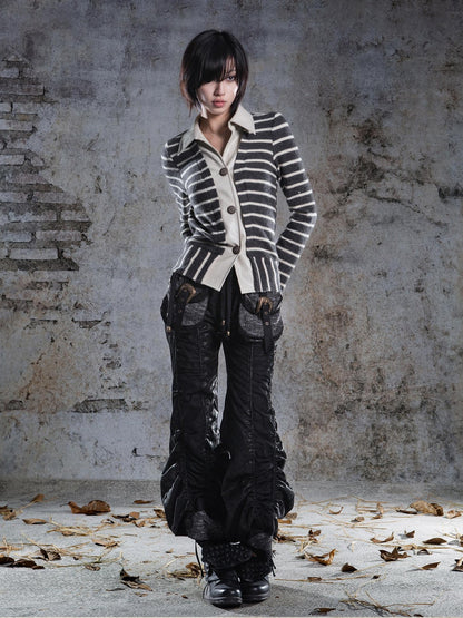 ARIADNAw Pleated Spliced Rock Drawstring Lantern Convertible Women&