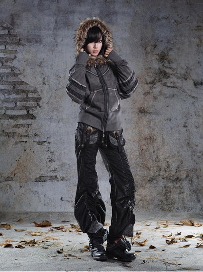 ARIADNAw Pleated Spliced Rock Drawstring Lantern Convertible Women&