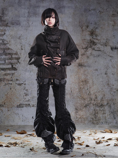 ARIADNAw Pleated Spliced Rock Drawstring Lantern Convertible Women&