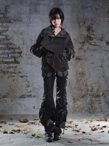 ARIADNAw Pleated Spliced Rock Drawstring Lantern Convertible Women&