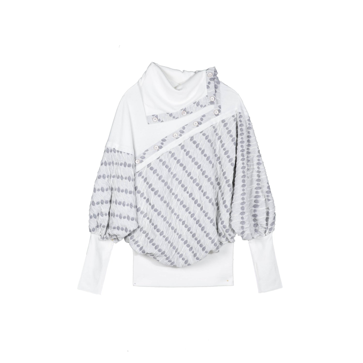 ARIADNAw_Polka_Dot_Knitted_Batwing_Stacked_Neck_Patchwork_Women&