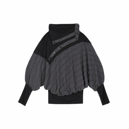 ARIADNAw_Polka_Dot_Knitted_Batwing_Stacked_Neck_Patchwork_Women&