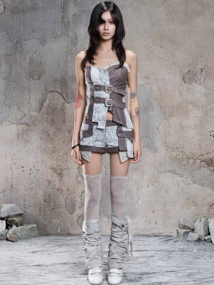 ARIADNAw Punk Distressed Sheer Calf Socks Leg Warmers