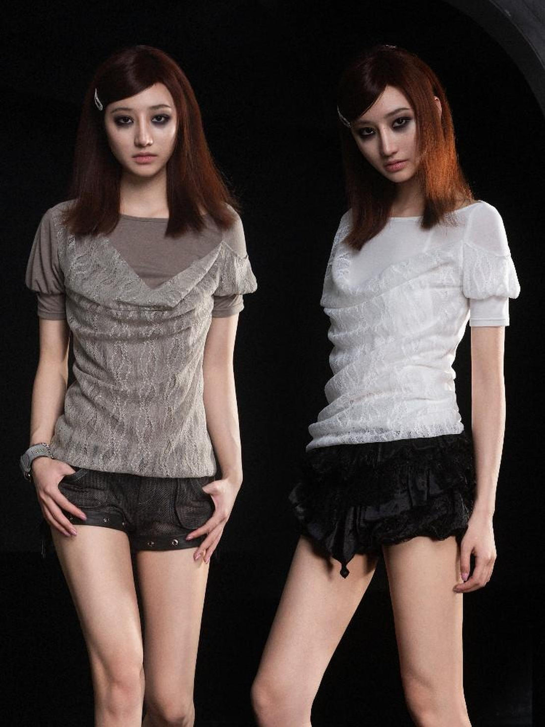 ARIADNAw Soft Stretch Casual Boat Neck Women Cotton Blend Gray Short Sleeve T-Shirts