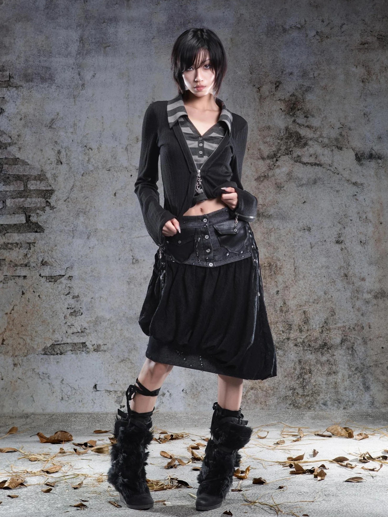 ARIADNAw Two Way Asymmetrical Bloom Skirt With Camisole Skirt