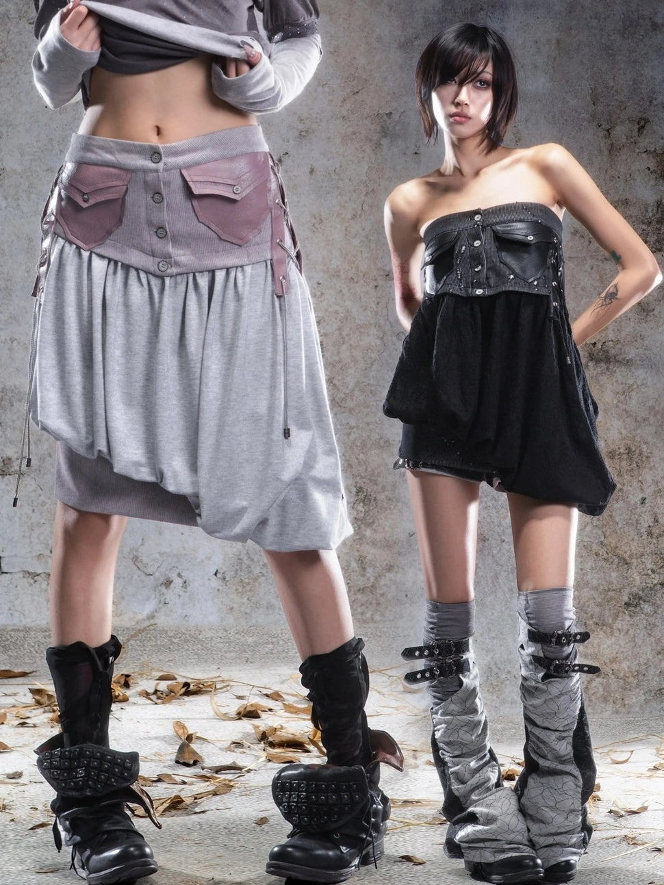 ARIADNAw Two Way Asymmetrical Bloom Skirt With Camisole Skirt