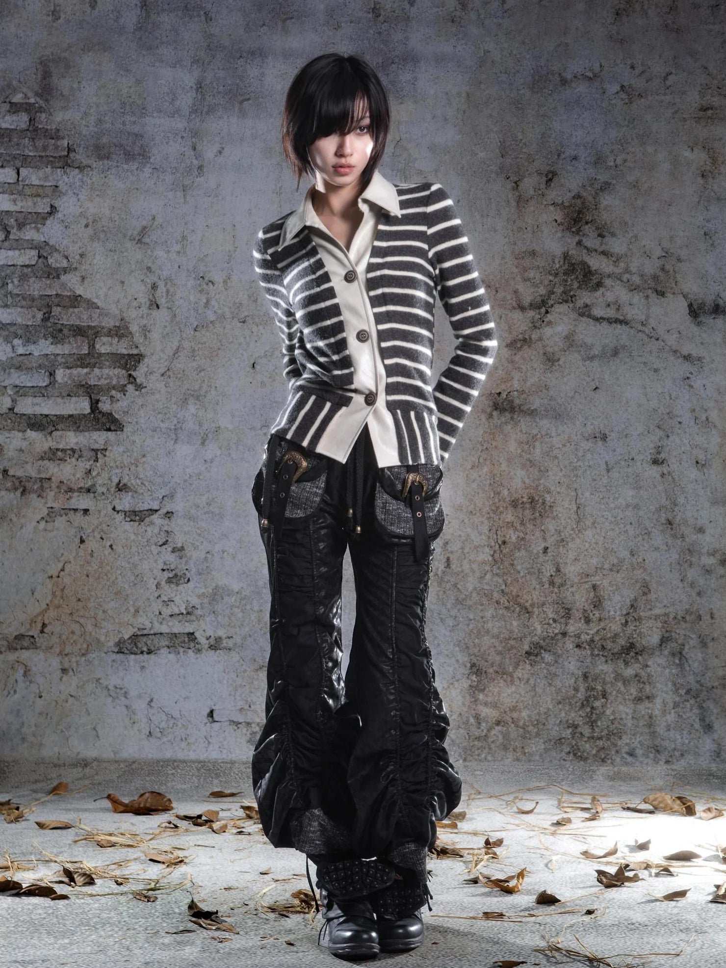 ARIADNAw Two Way Drawstring Wide Leg Lantern Pants Pants