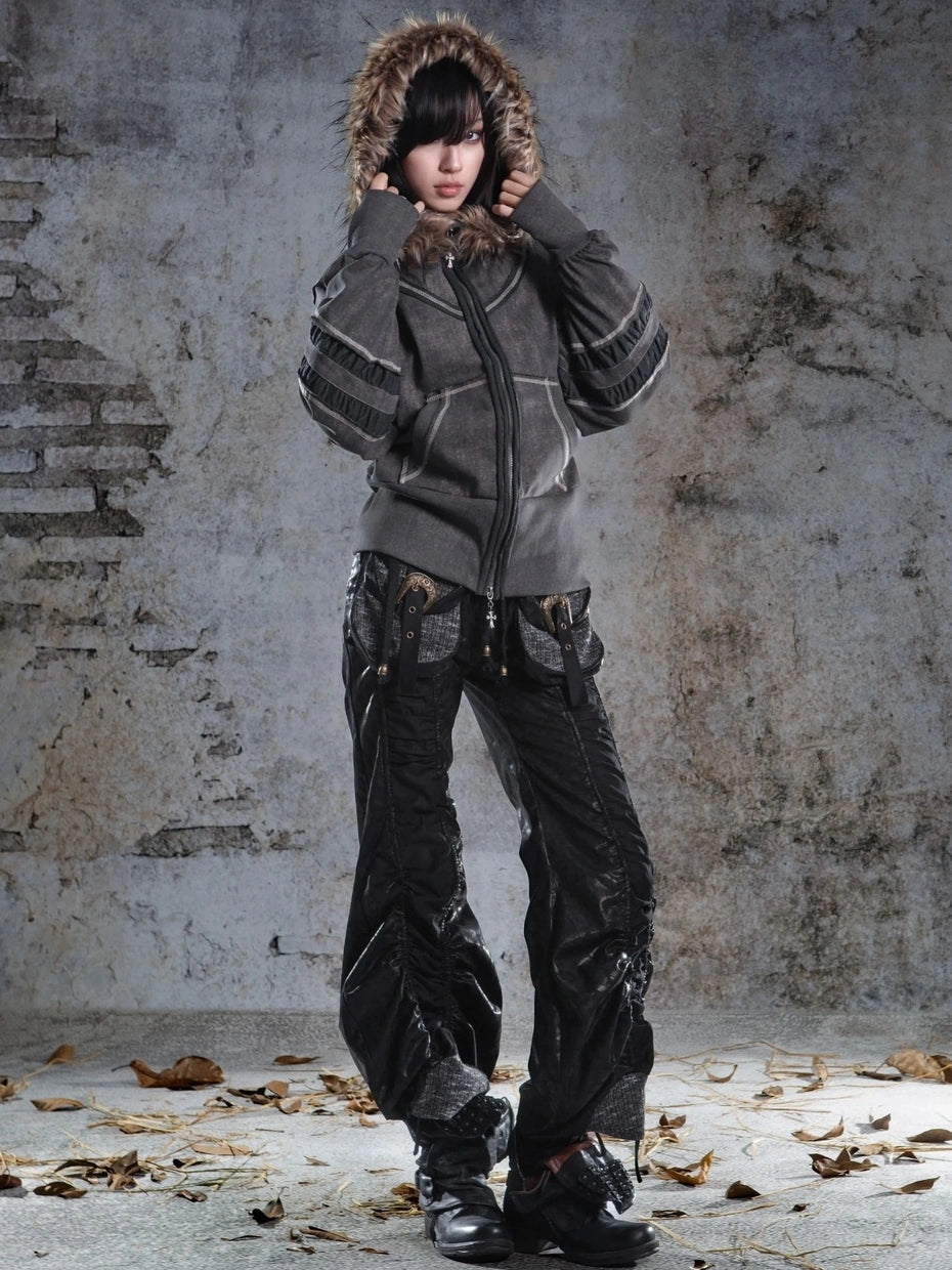 ARIADNAw Two Way Drawstring Wide Leg Lantern Pants Pants
