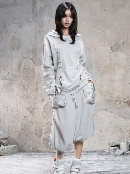 ARIADNAw Vintage Punk Distressed Star Hoodie Hoodies/Sweatshirt