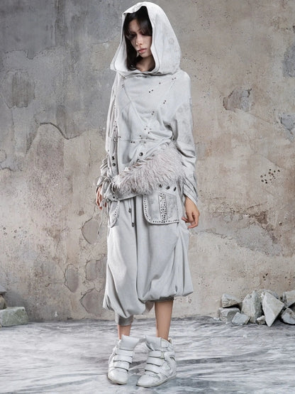 ARIADNAw Vintage Punk Distressed Star Hoodie Hoodies/Sweatshirt