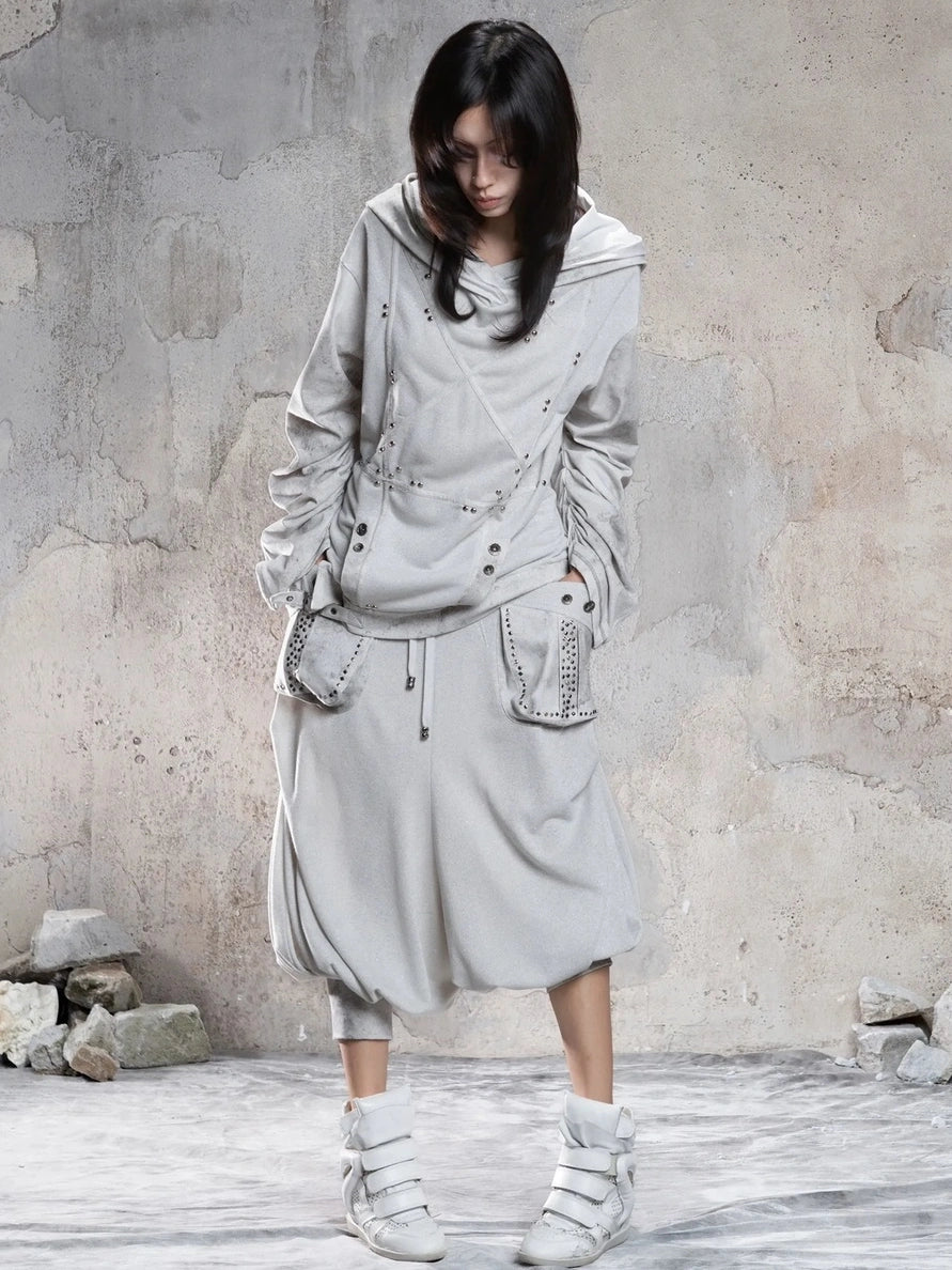 ARIADNAw Vintage Punk Distressed Star Hoodie Hoodies/Sweatshirt