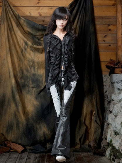 ARIADNAw Vintage Punk Flared Denim Pants Jeans