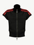 ATAnothingness_Black_Red_Colorblock_Cross_Embroidered_Stand_Collar_Women&