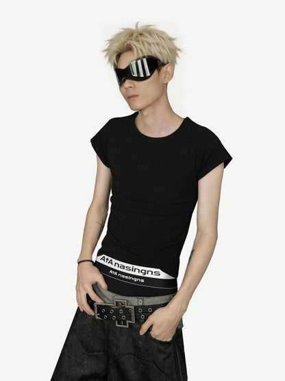 ATAnothingness Deconstructed Split Raglan Round Neck Women&